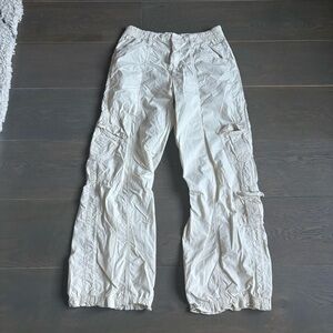Urbane Outfitters Cream Cargo Pants